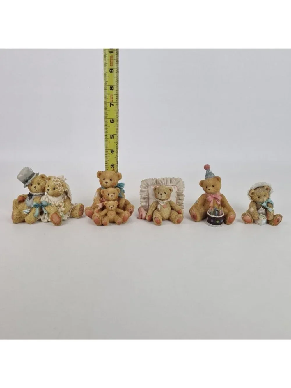 Set Of 5 Cherished Teddies Mandie Signed Bobbie Robbie 950572 Porcelain Figure